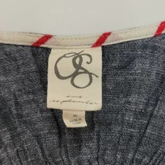 One September denim red white tank top - Picture 9 of 15